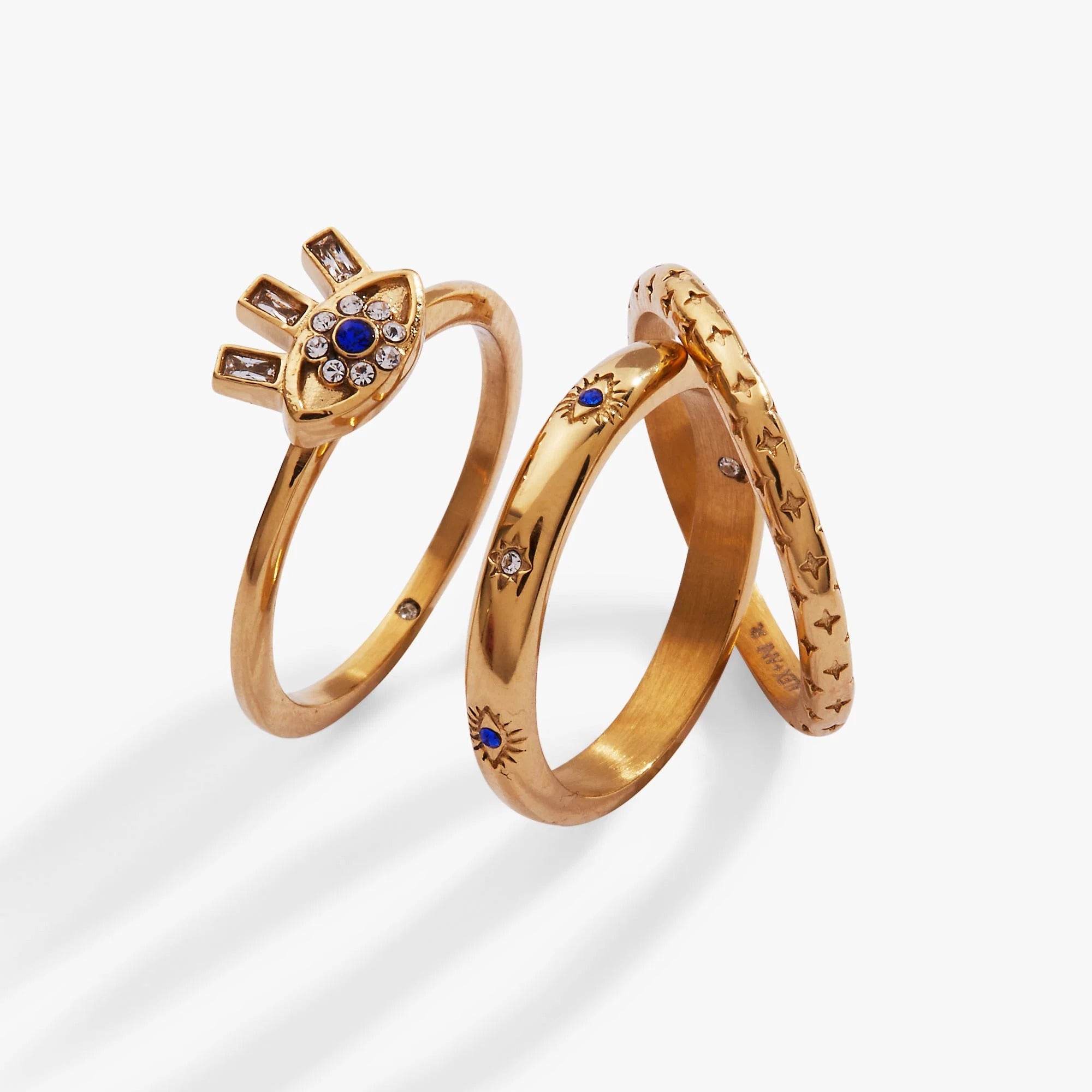 ALEX AND ANI — Evil Eye Stacking Ring Set of 3