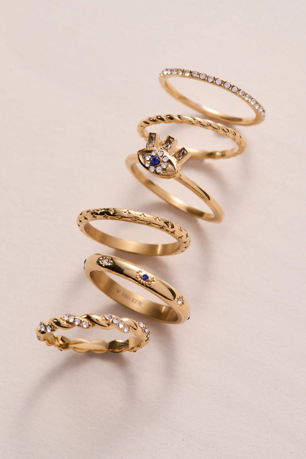 ALEX AND ANI — Evil Eye Stacking Ring Set of 3