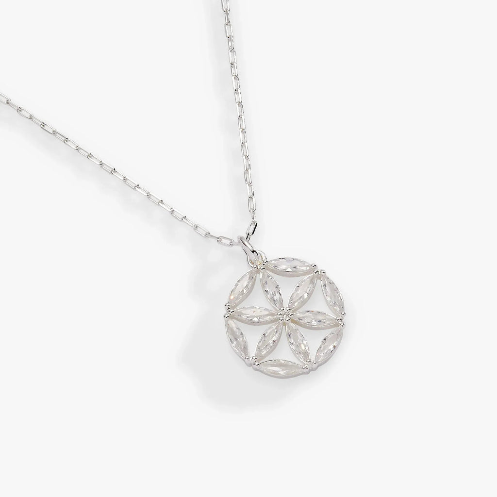 ALEX AND ANI — Faith and Family Rosette Pendant Necklace