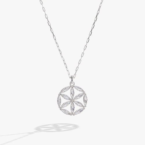 ALEX AND ANI — Faith and Family Rosette Pendant Necklace
