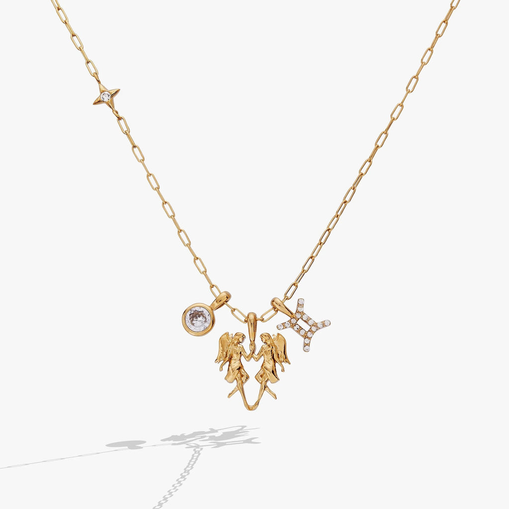 ALEX AND ANI — Gemini Zodiac Charm Cluster Necklace