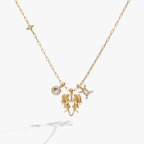 ALEX AND ANI — Gemini Zodiac Charm Cluster Necklace