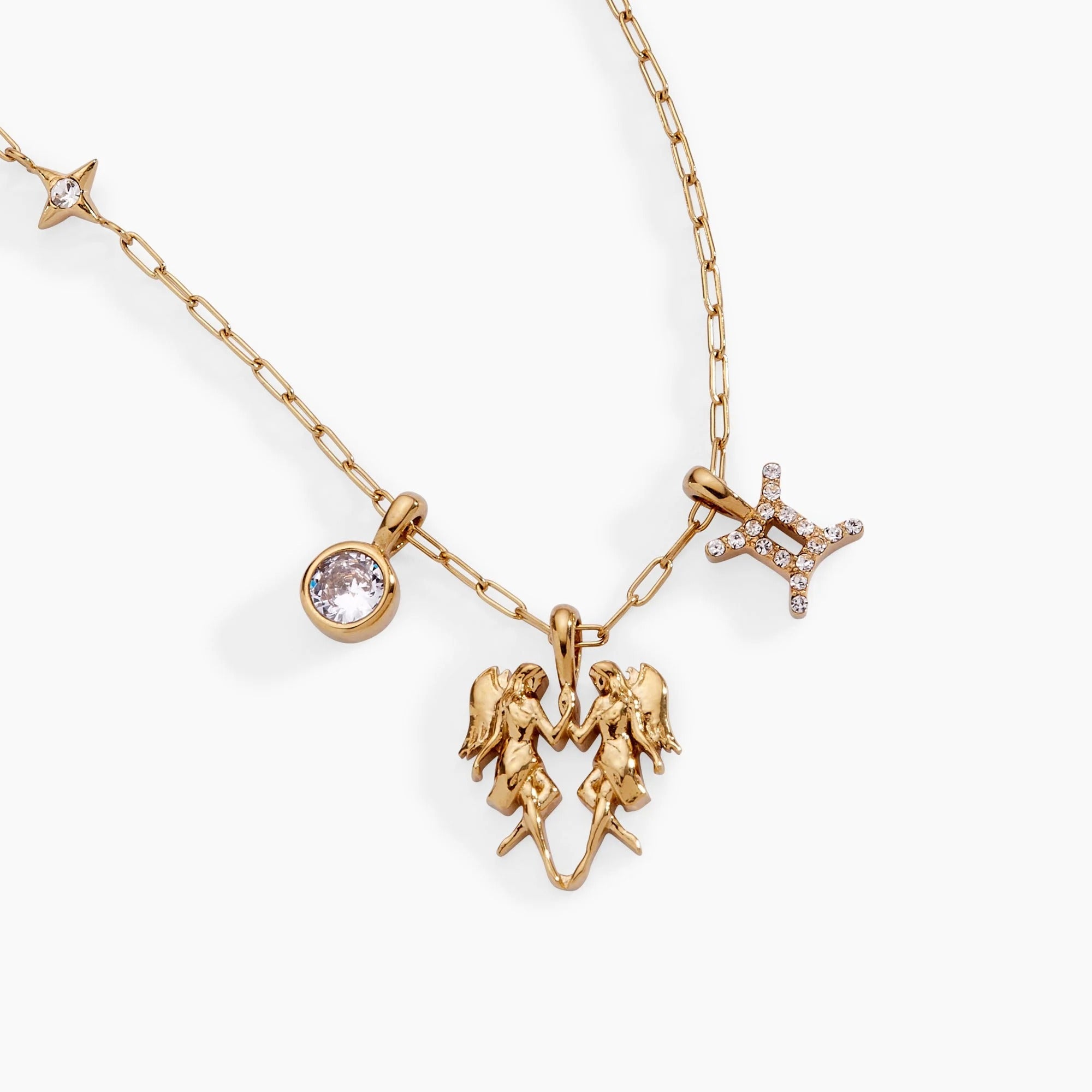 ALEX AND ANI — Gemini Zodiac Charm Cluster Necklace