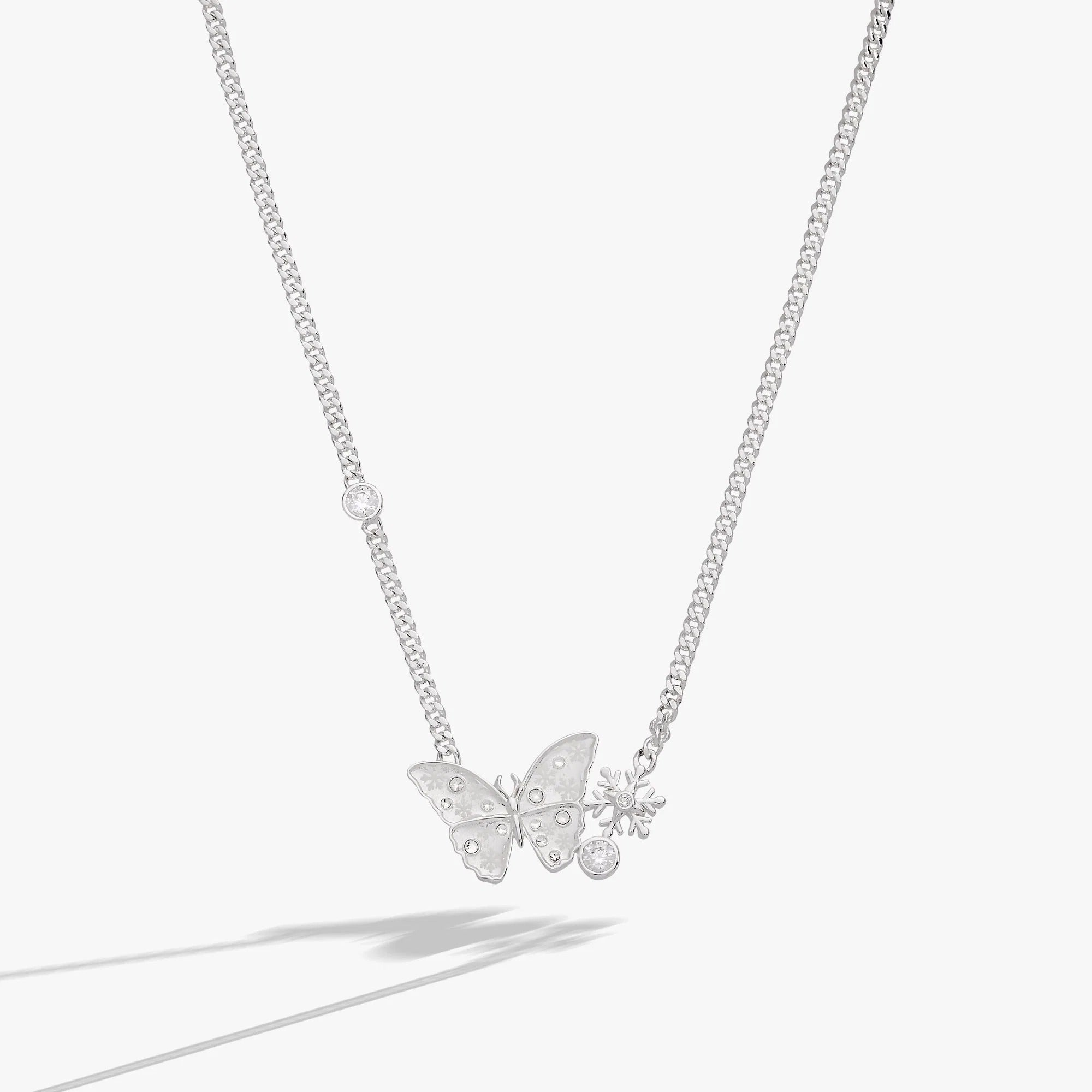 ALEX AND ANI — Glass Butterfly Inline Necklace
