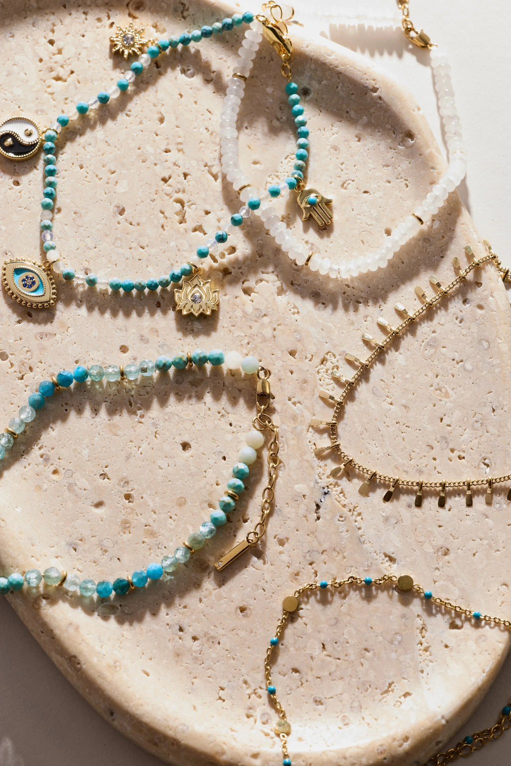 ALEX AND ANI — Healing Stone Charm Anklet