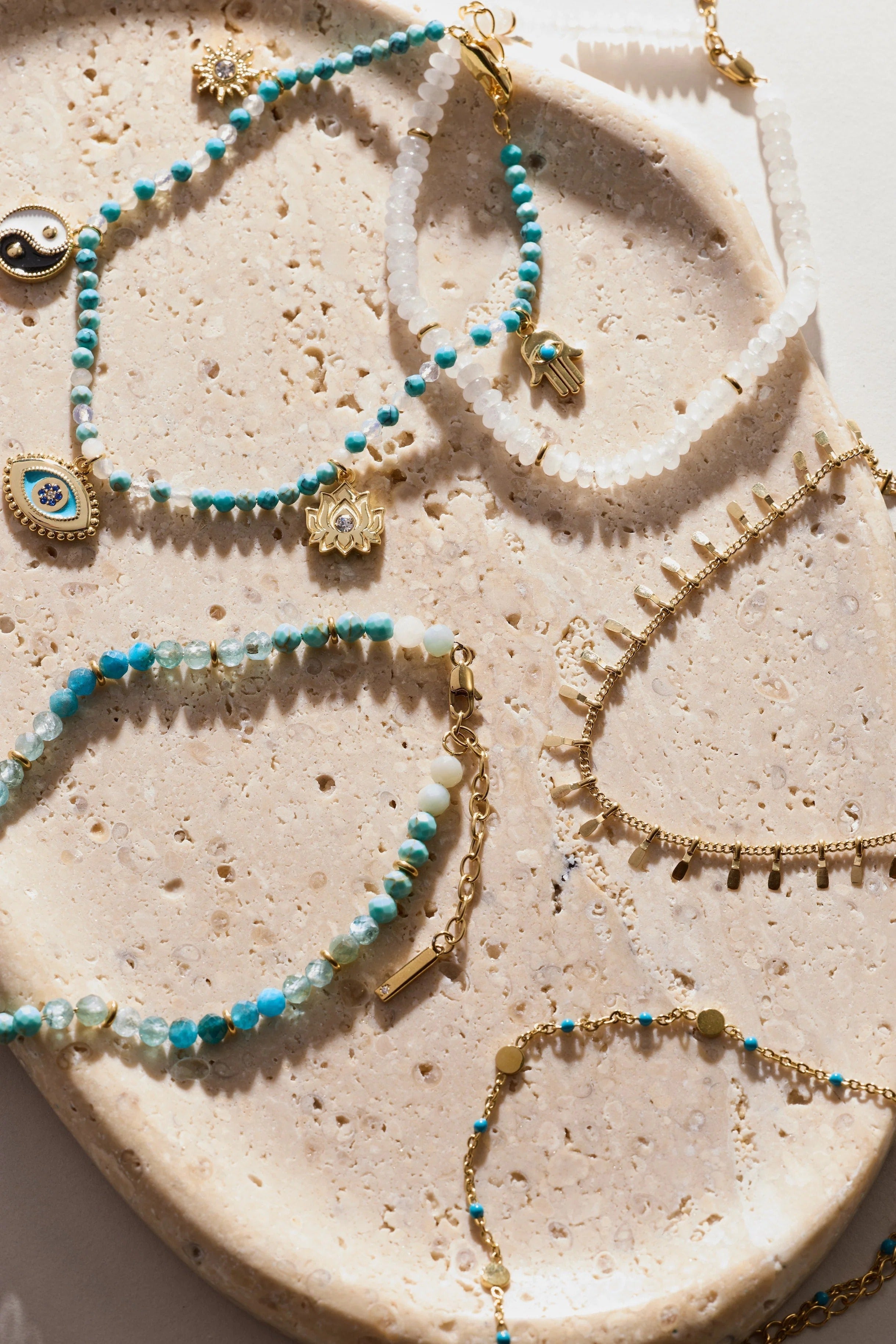 ALEX AND ANI — Healing Stone Charm Anklet