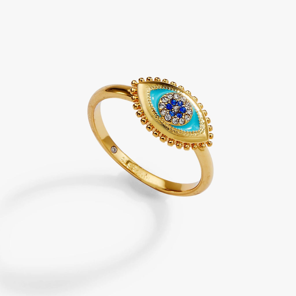 ALEX AND ANI — Healing Stone Evil Eye Ring