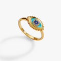 ALEX AND ANI — Healing Stone Evil Eye Ring