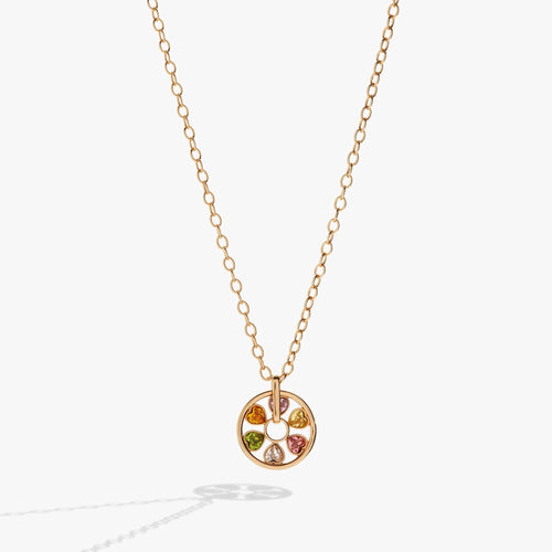ALEX AND ANI — Heart Crystal Wheel Necklace