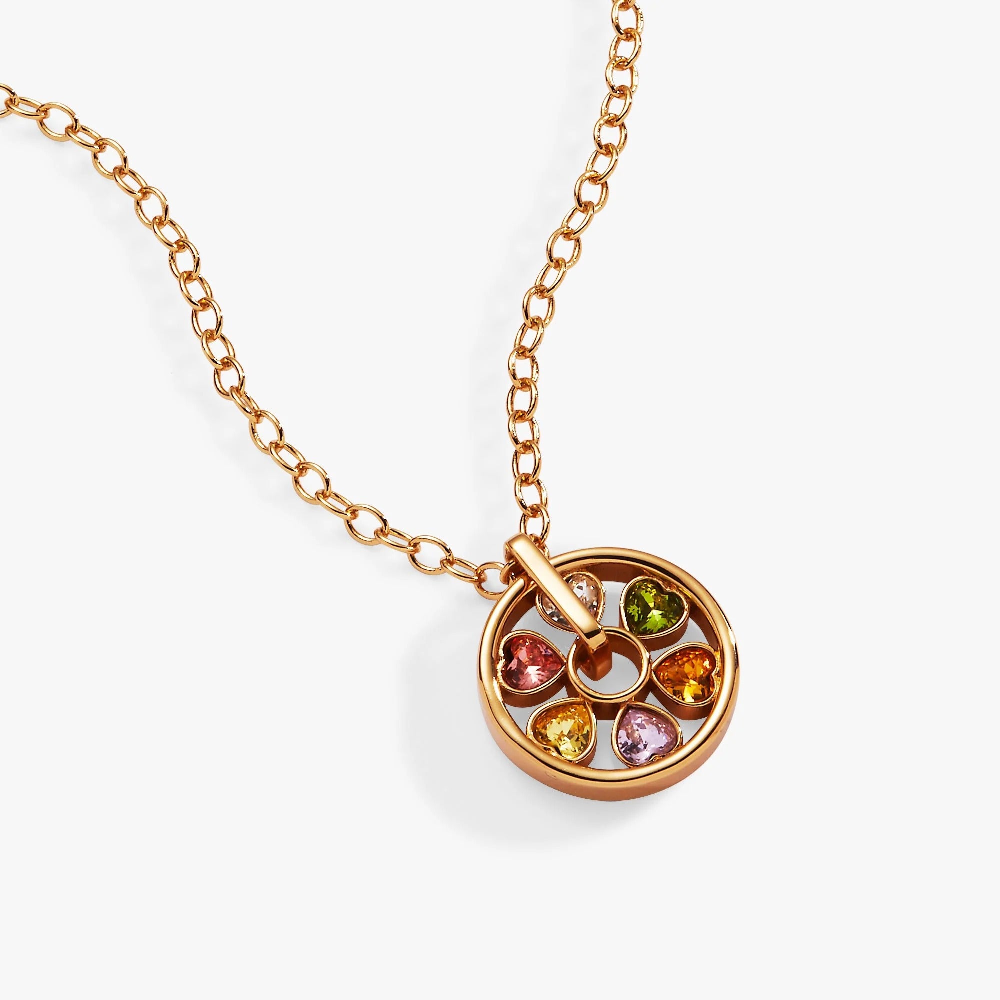 ALEX AND ANI — Heart Crystal Wheel Necklace