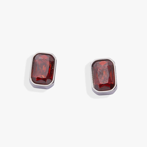 ALEX AND ANI — January Emerald-Cut Birthstone Stud