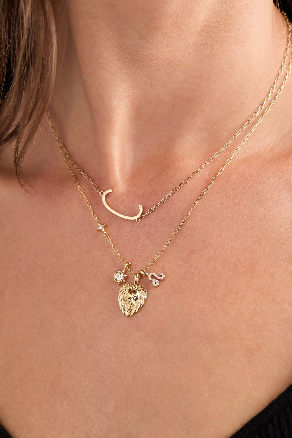 ALEX AND ANI — Leo Zodiac Charm Cluster Necklace
