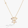 ALEX AND ANI — Libra Zodiac Charm Cluster Necklace