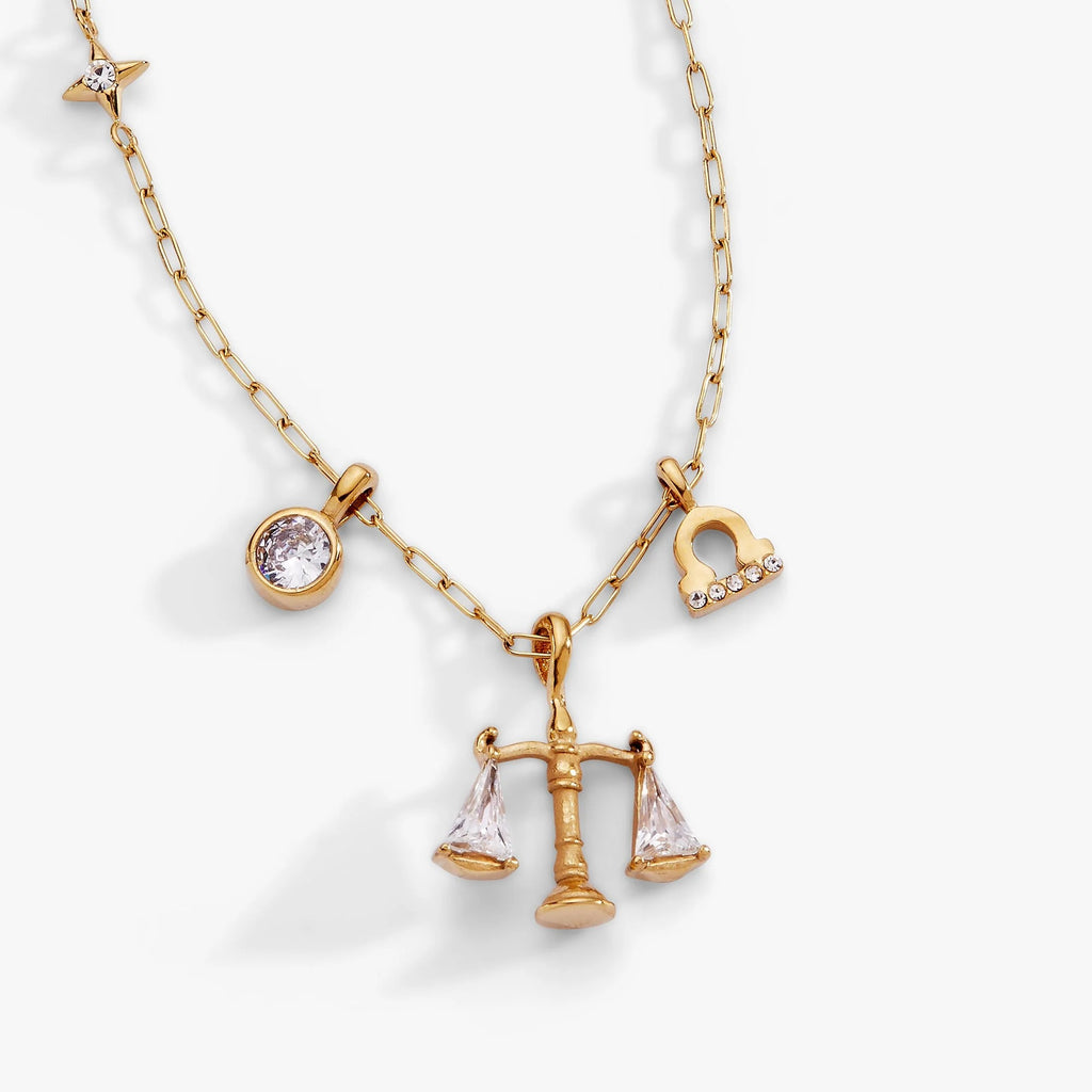 ALEX AND ANI — Libra Zodiac Charm Cluster Necklace