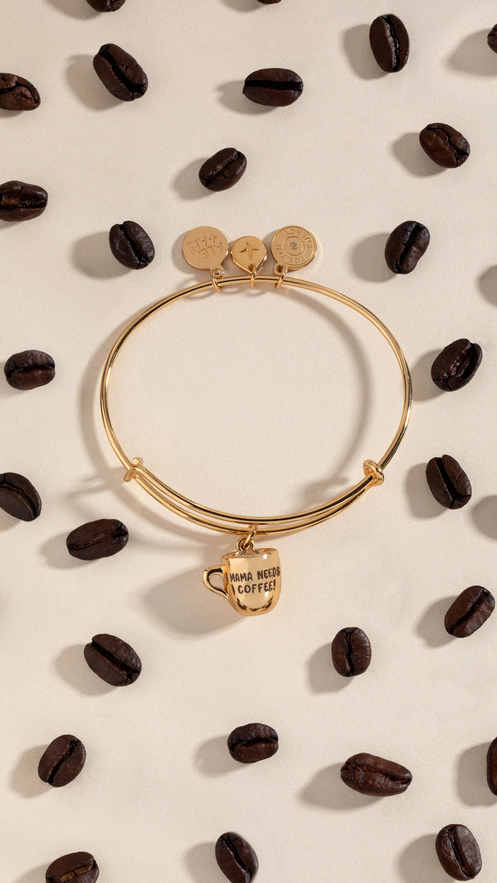 ALEX AND ANI — 'Mama Needs Coffee' Mug Charm Bangle