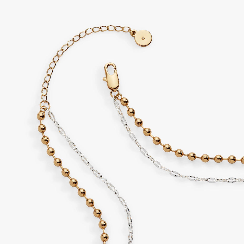 ALEX AND ANI — Moon Magic 2 Row Charm Necklace