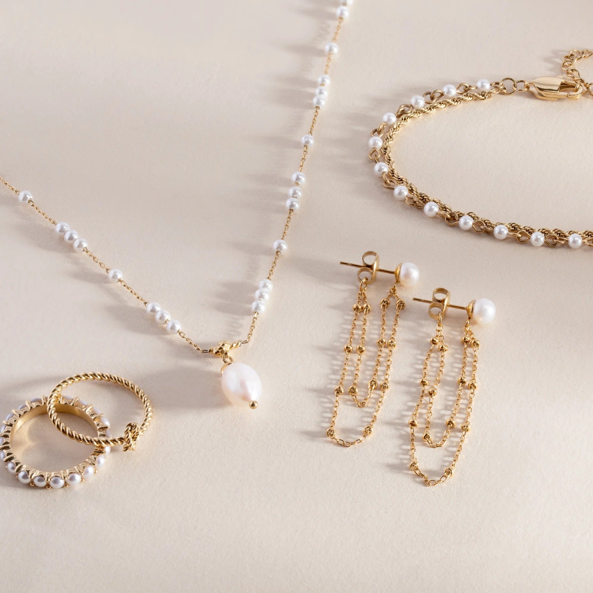 ALEX AND ANI — Mother of Pearl Beaded Necklace