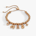 ALEX AND ANI — 'Mrs" Beaded Bubble Bolo Bracelet