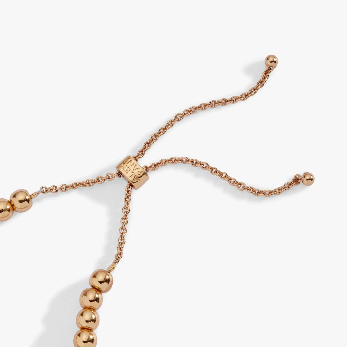 ALEX AND ANI — 'Mrs" Beaded Bubble Bolo Bracelet