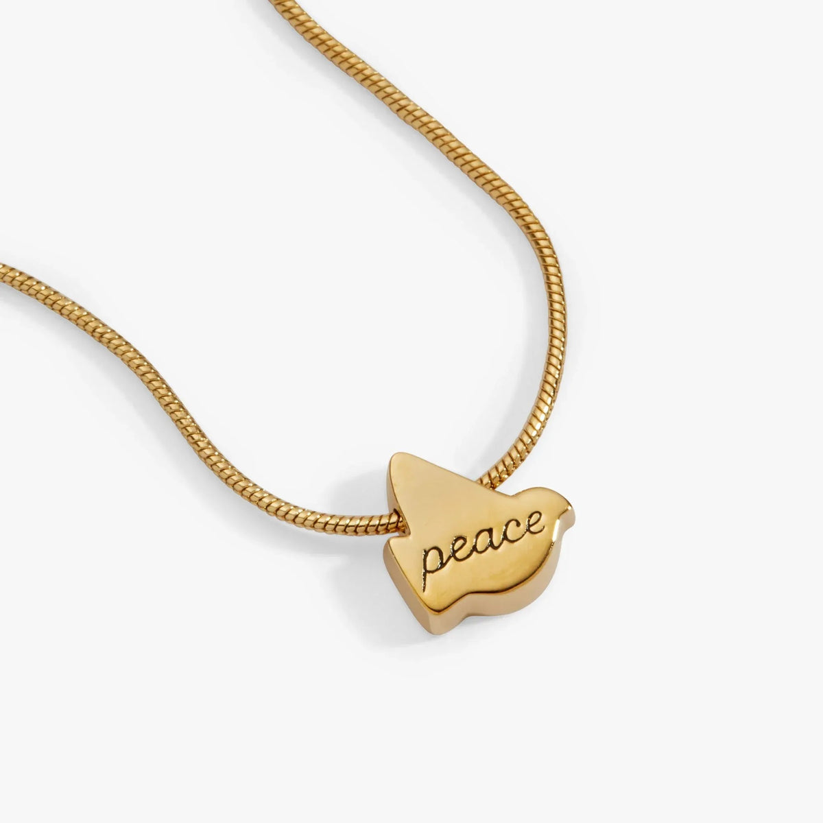 ALEX AND ANI — Pearlized Dove 'Peace' Slider Necklace