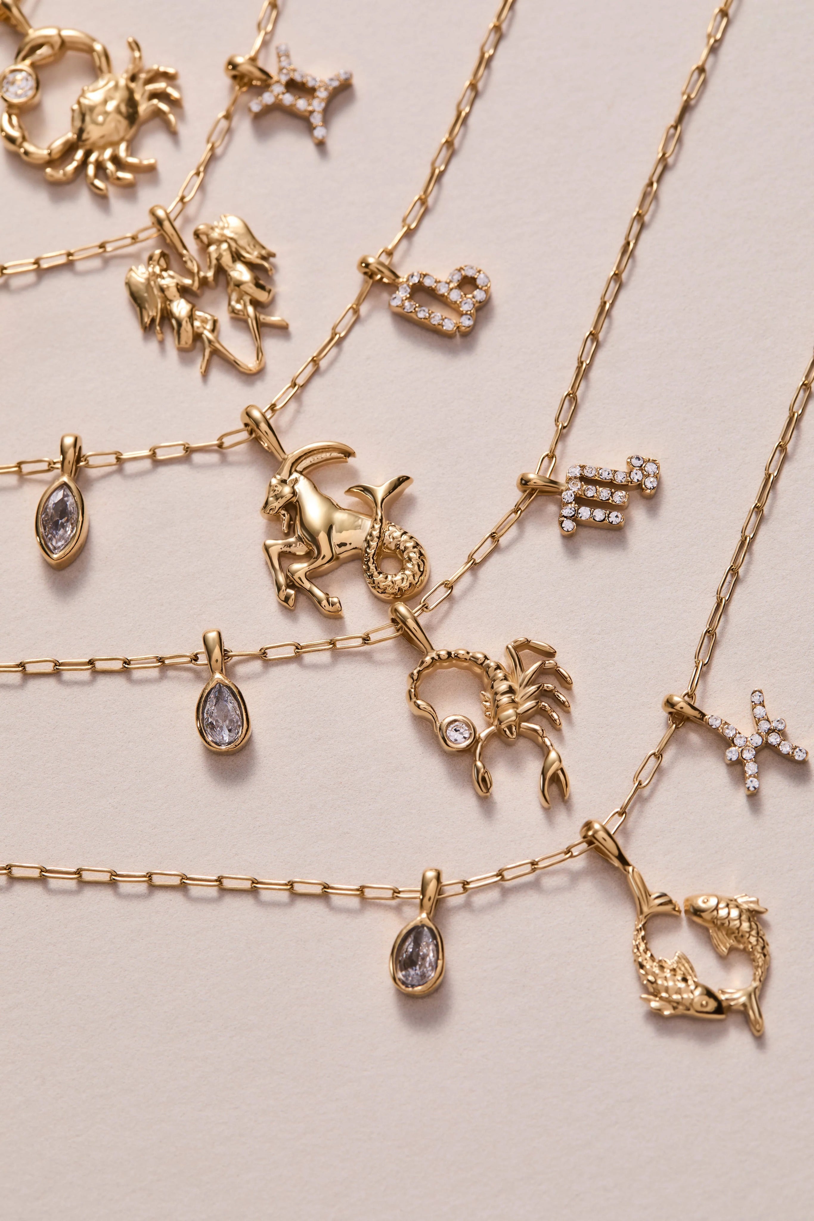 ALEX AND ANI — Pisces Zodiac Charm Cluster Necklace