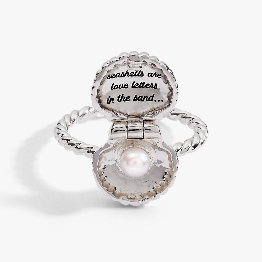 ALEX AND ANI — Salt + Sea 'Seashells Are Love Letters In The Sand' Locket Ring