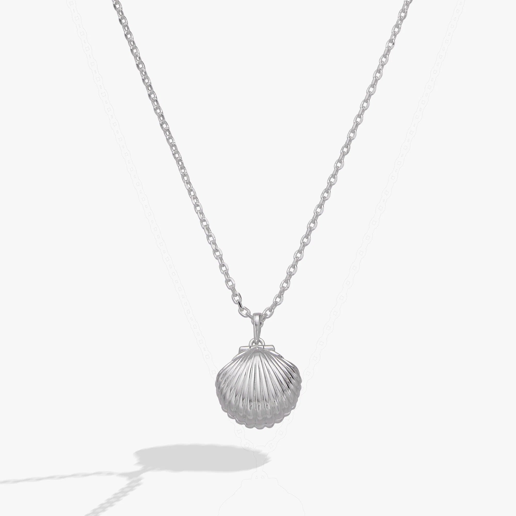 ALEX AND ANI — Salt + Sea 'Seashells Are Love Letters In The Sand' Seashell Locket Pendant