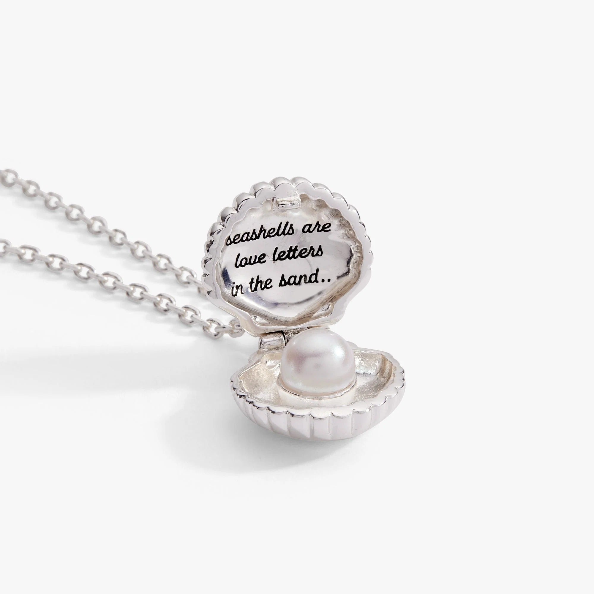 ALEX AND ANI — Salt + Sea 'Seashells Are Love Letters In The Sand' Seashell Locket Pendant