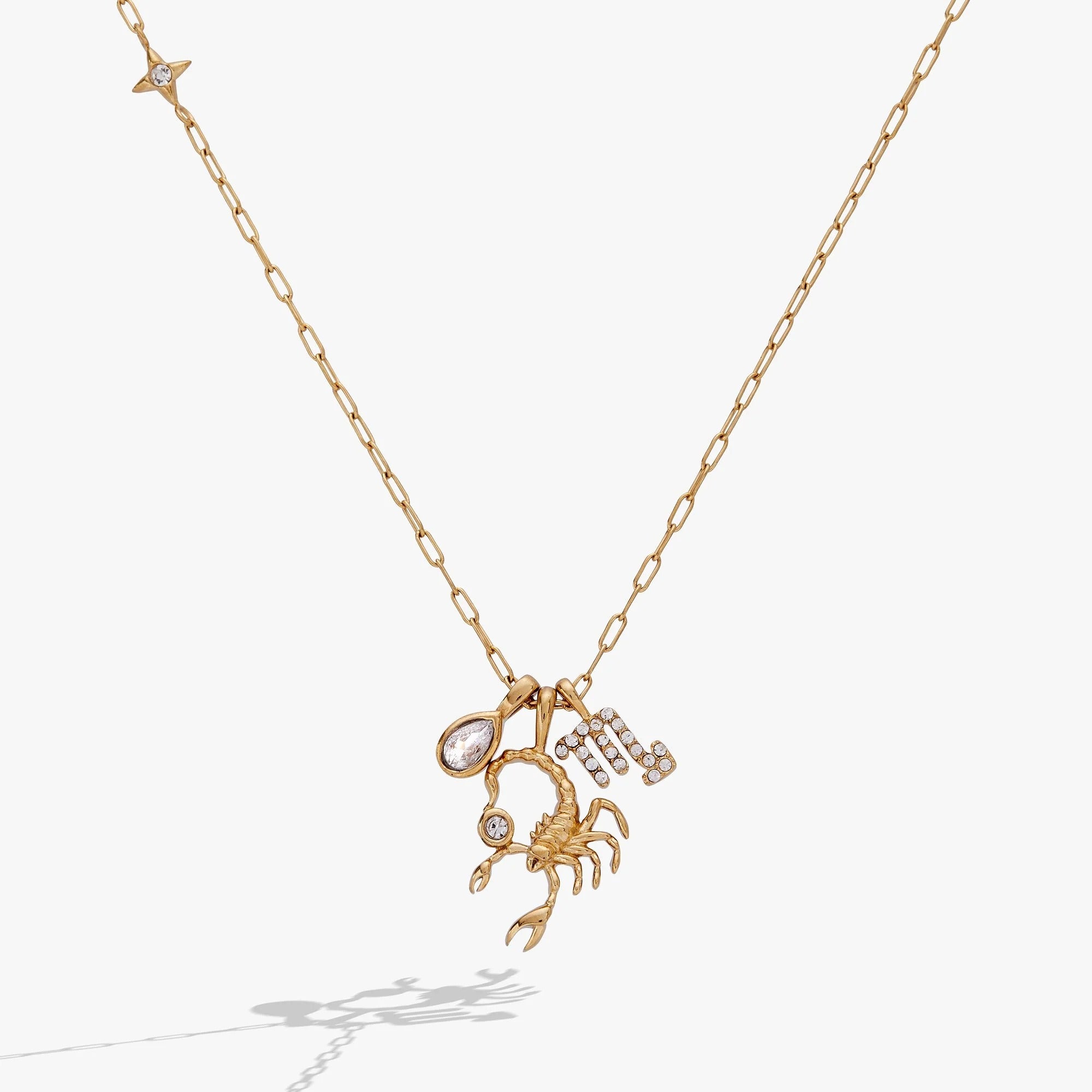 ALEX AND ANI — Scorpio Zodiac Charm Cluster Necklace