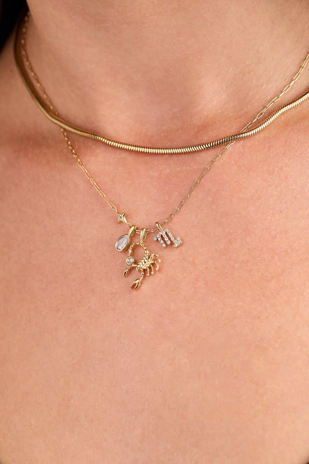 ALEX AND ANI — Scorpio Zodiac Charm Cluster Necklace