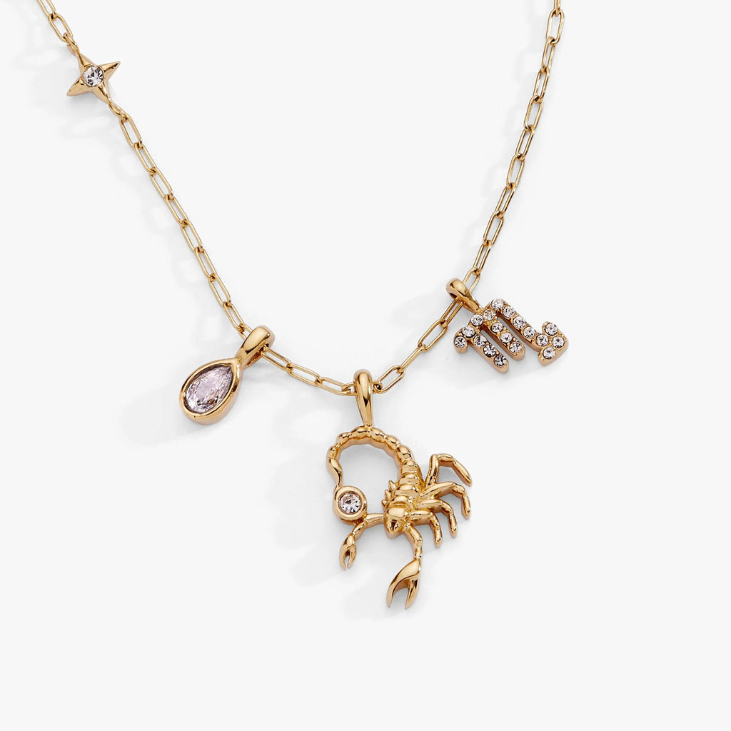 ALEX AND ANI — Scorpio Zodiac Charm Cluster Necklace