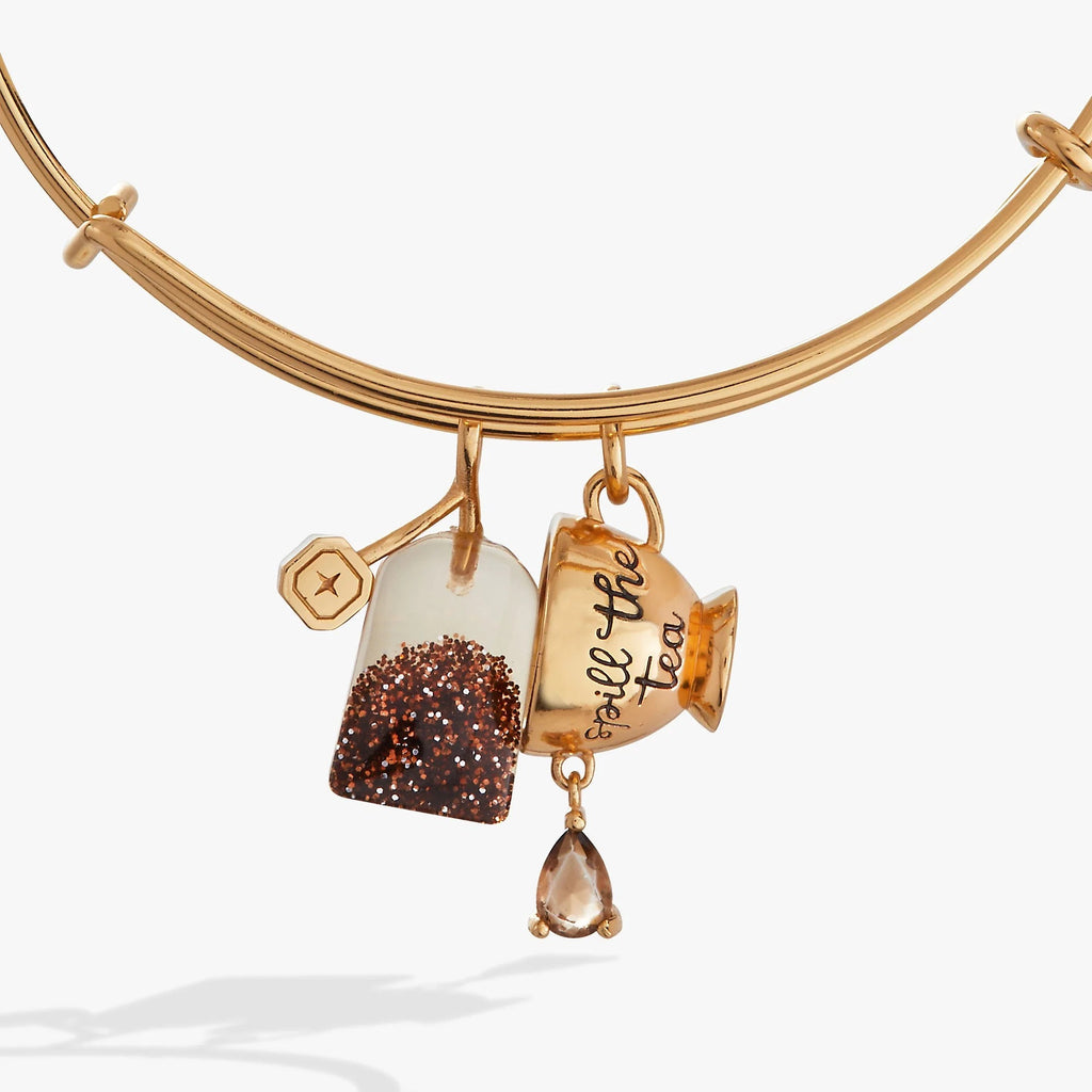 ALEX AND ANI — 'Spill the Tea' Cup & Tea Bag Charm Bangle
