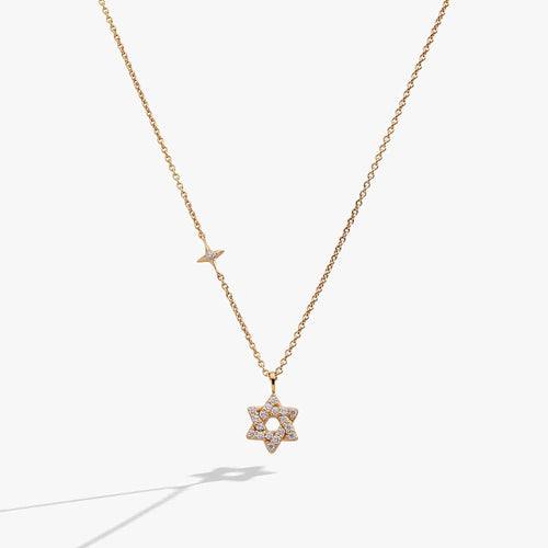 ALEX AND ANI — Star of David Delicate Pave Crystal Pendant Necklace