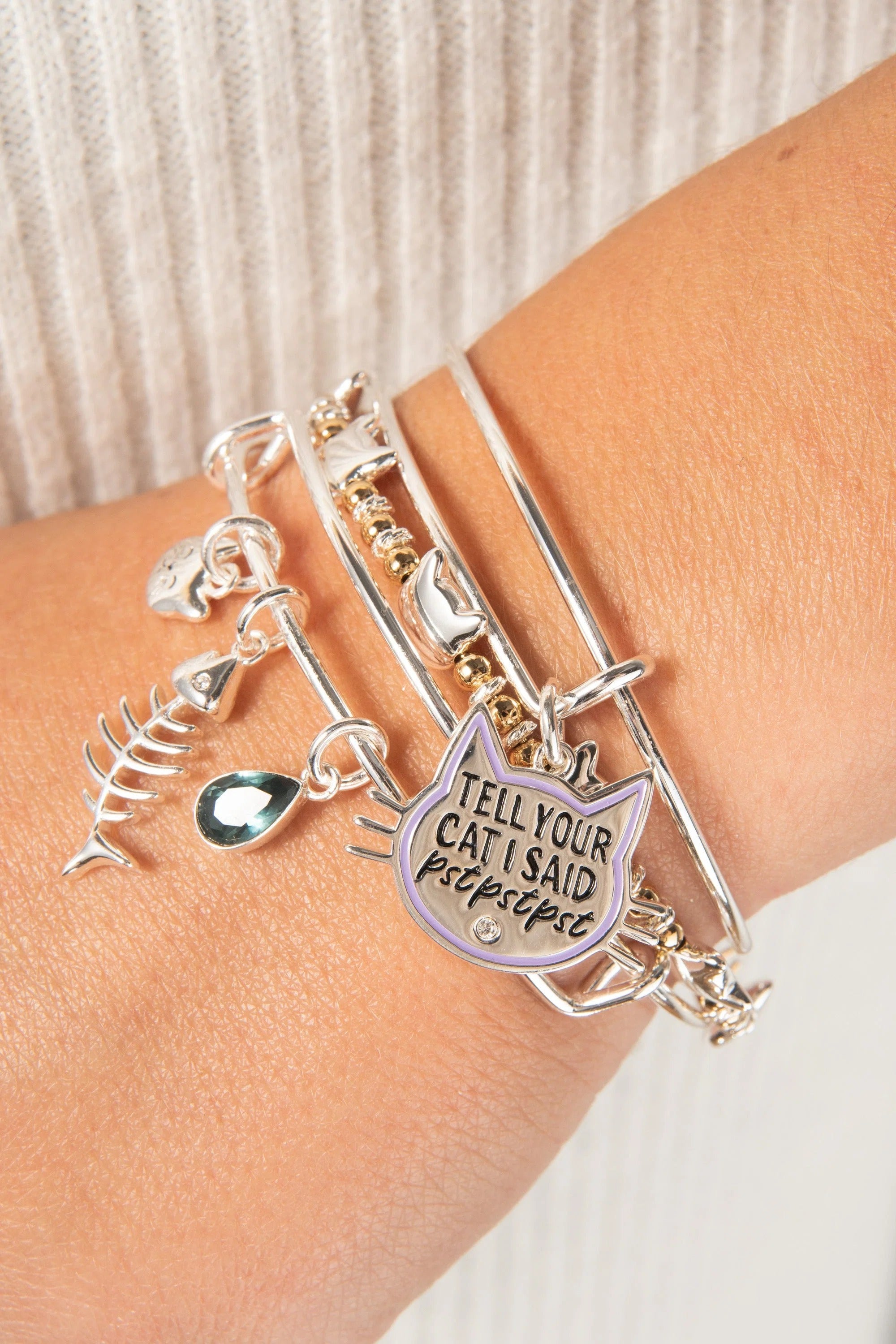 ALEX AND ANI — 'Tell Your Cat I Said Pst Pst Pst' Bangle