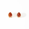 Amber Water Drop Ear Buckle Earrings — Vintage Maillard