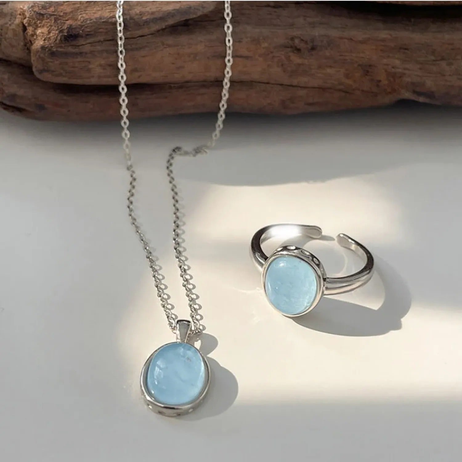 Aquamarine Crystal Necklace & Accessories Collection