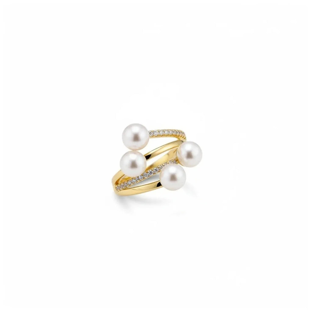 Ariya Pearl & Cubic Zirconia Classic Ring
