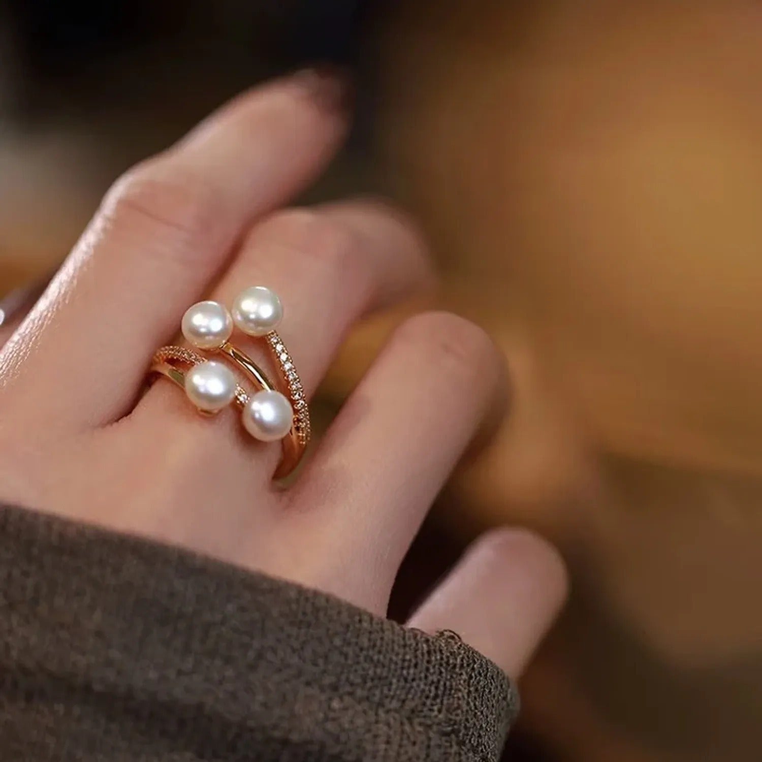 Ariya Pearl & Cubic Zirconia Classic Ring