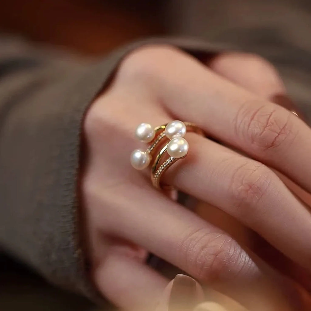 Ariya Pearl & Cubic Zirconia Classic Ring