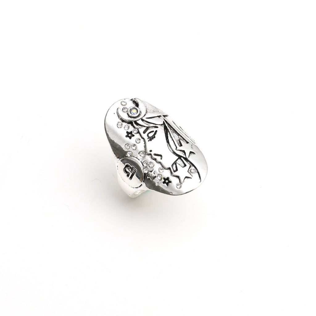 Alloy Joint Ring European And American Style With An Oval Portrait Design
