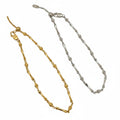 Bamboo-Joint Gold & Silver Stacking Bracelet