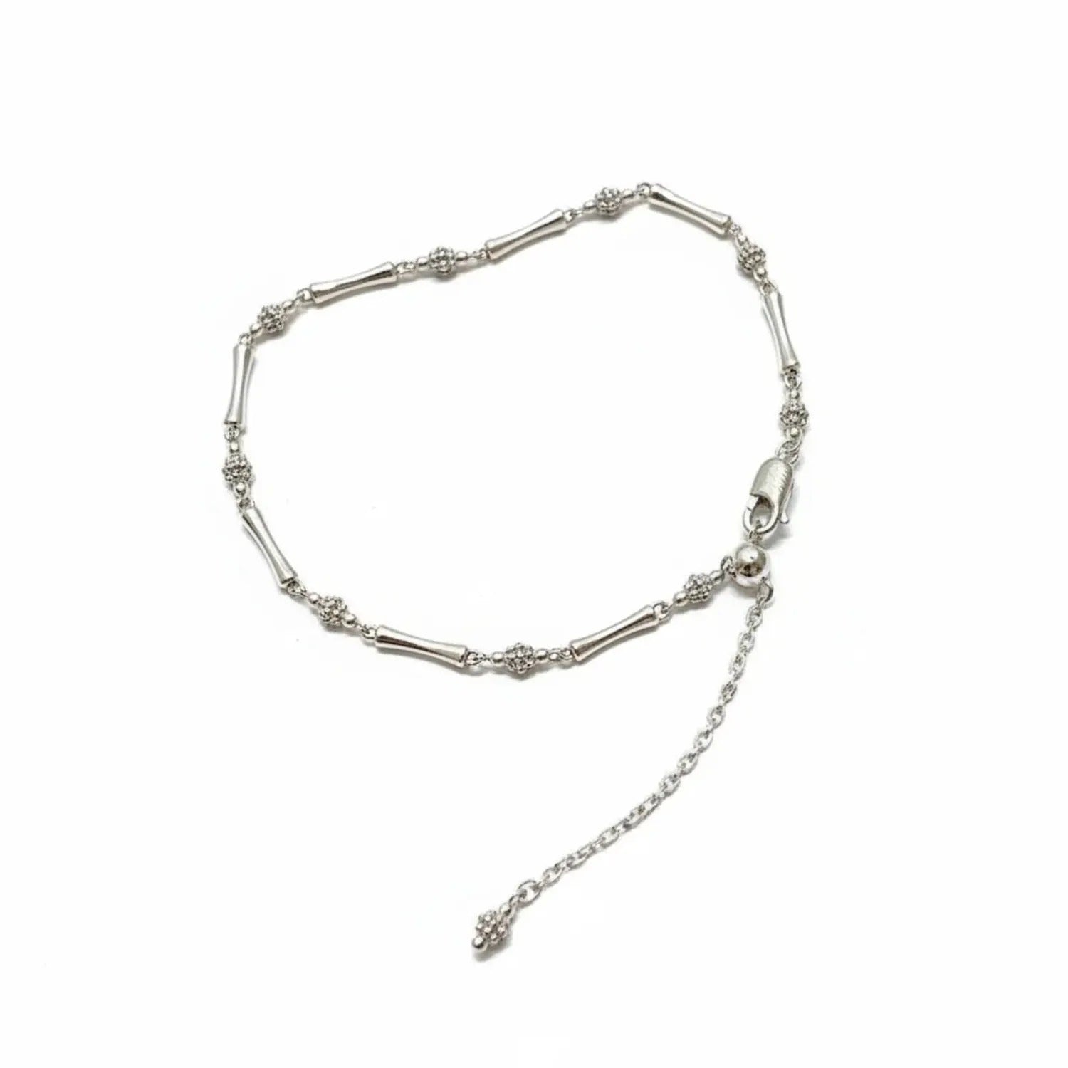 Bamboo-Joint Gold & Silver Stacking Bracelet