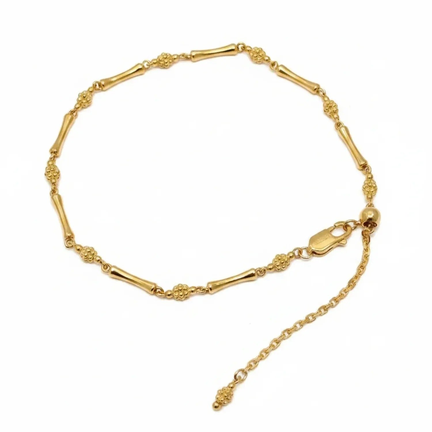 Bamboo-Joint Gold & Silver Stacking Bracelet