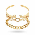 Bamboo-Link, Twist & Lock Alloy Bracelet Collection