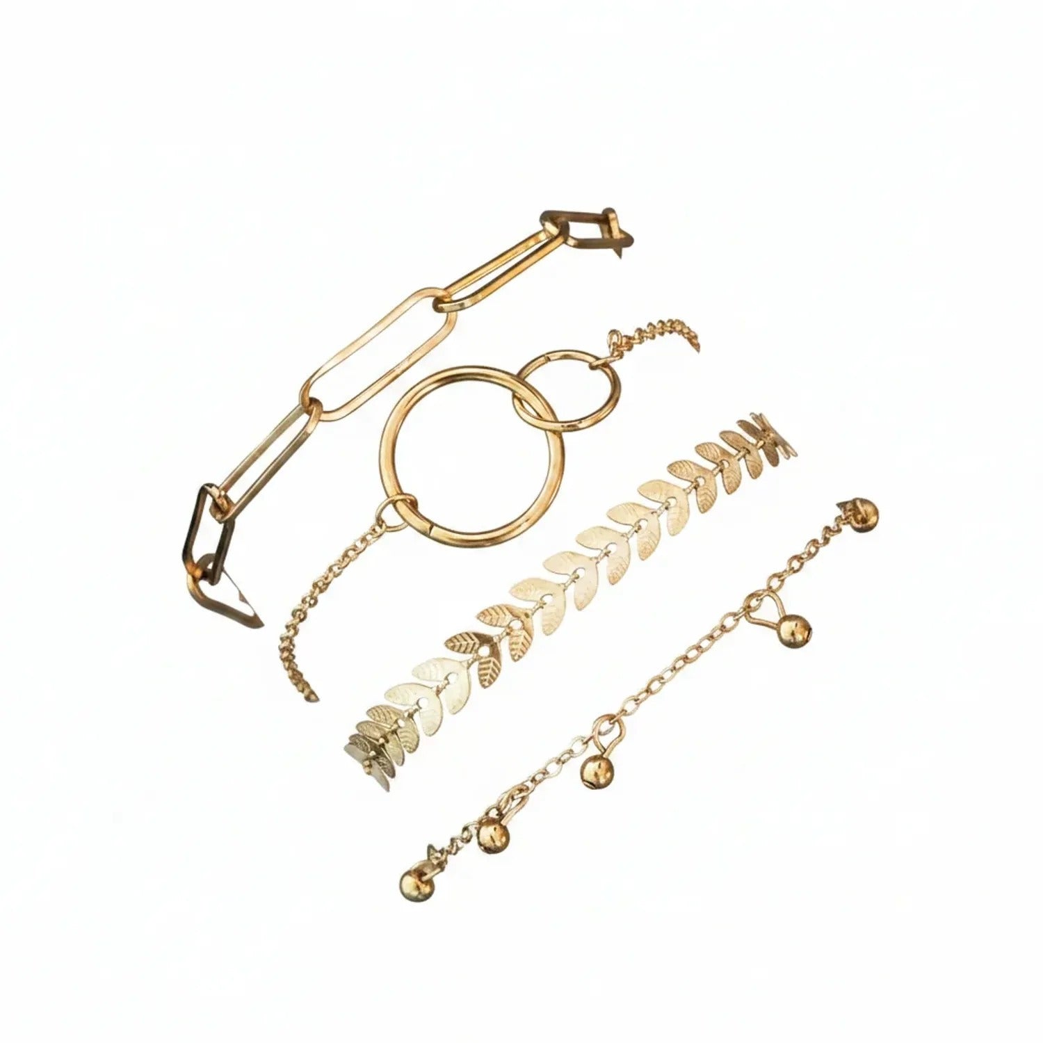 Bamboo-Link, Twist & Lock Alloy Bracelet Collection