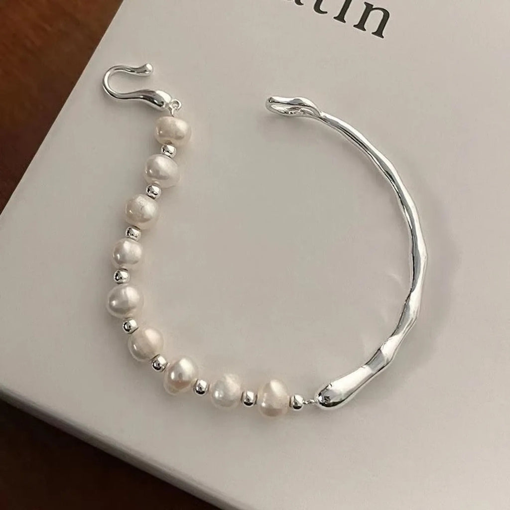 Baroque Irregular Pearl Mixed Bracelet — Niche Elegant