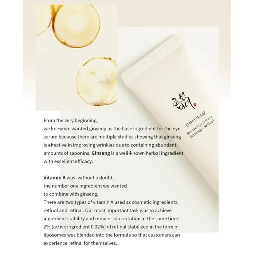 BeautyOfJoseon — BeautyOfJoseon Revive Eye Serum Ginseng + Retinal 30ml