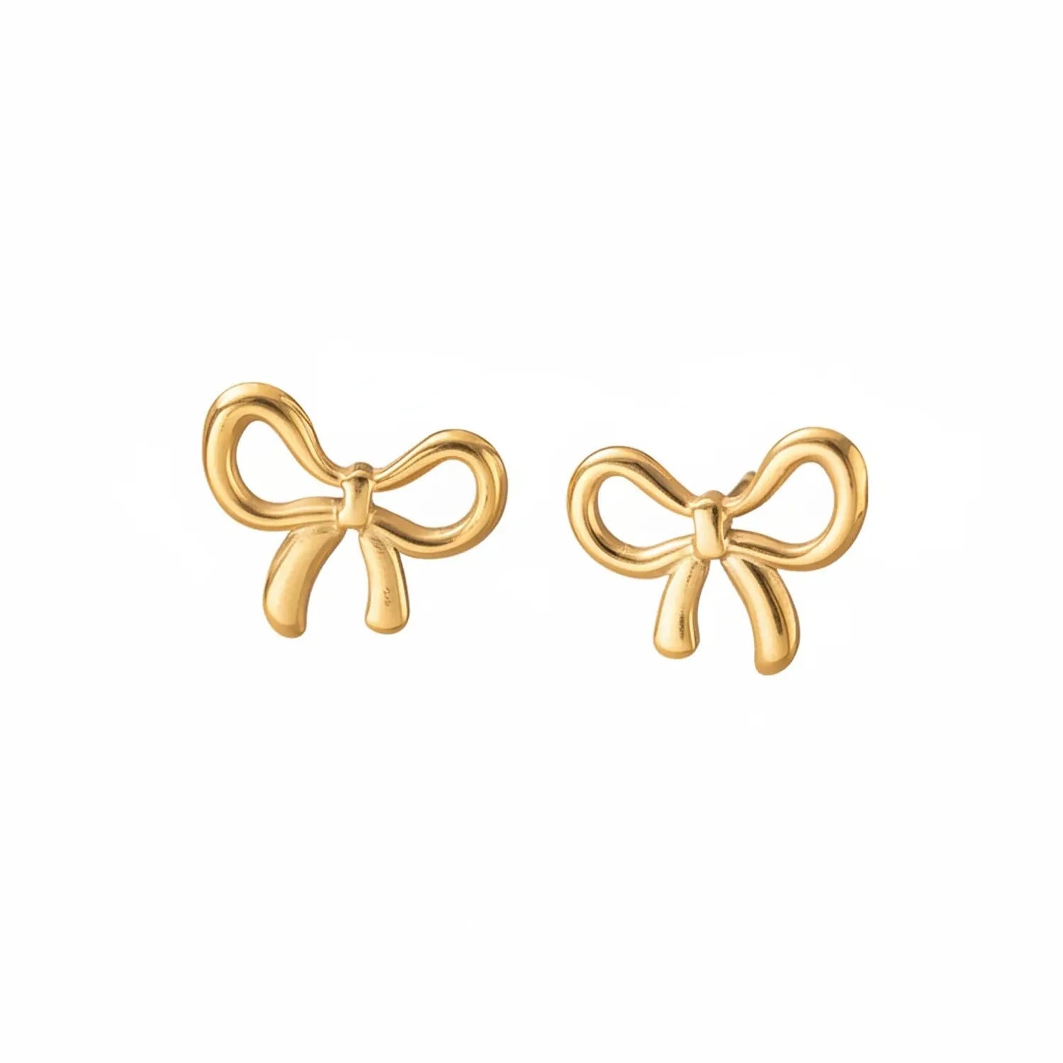 Bow-Shaped Light Luxury Titanium Steel Jewelry Set