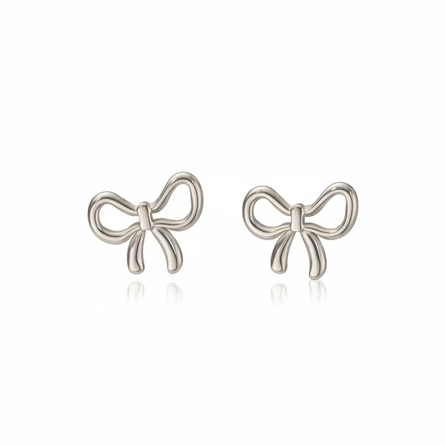 Bow-Shaped Light Luxury Titanium Steel Jewelry Set
