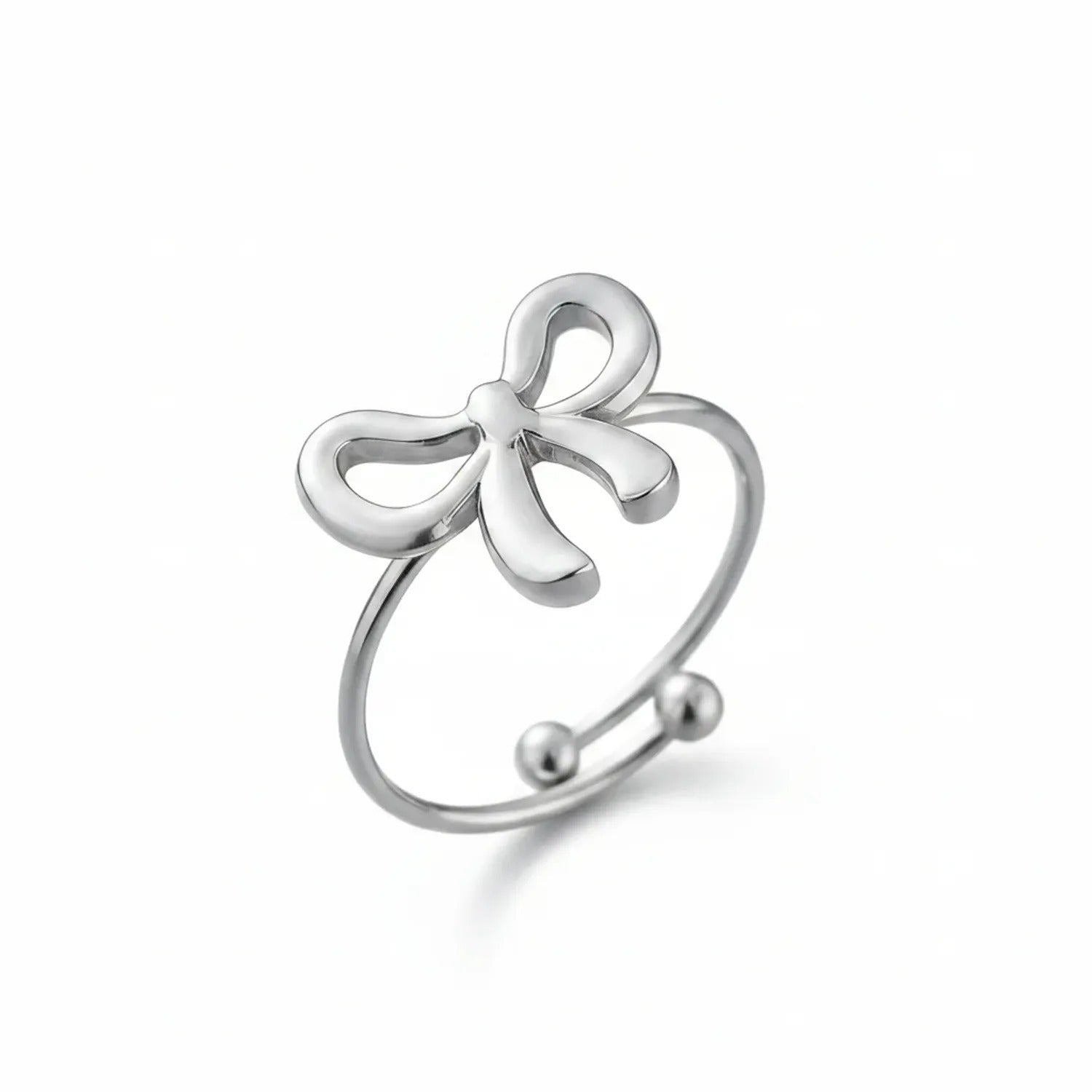Bow-Shaped Light Luxury Titanium Steel Jewelry Set